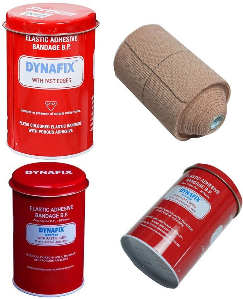 DYNAFIX Elastic Adhesive Bandage 10 cm X Stretched Length 4/6 m (Pack  of 1) Crepe Bandage Price in India Buy DYNAFIX Elastic Adhesive Bandage  10 cm X Stretched Length