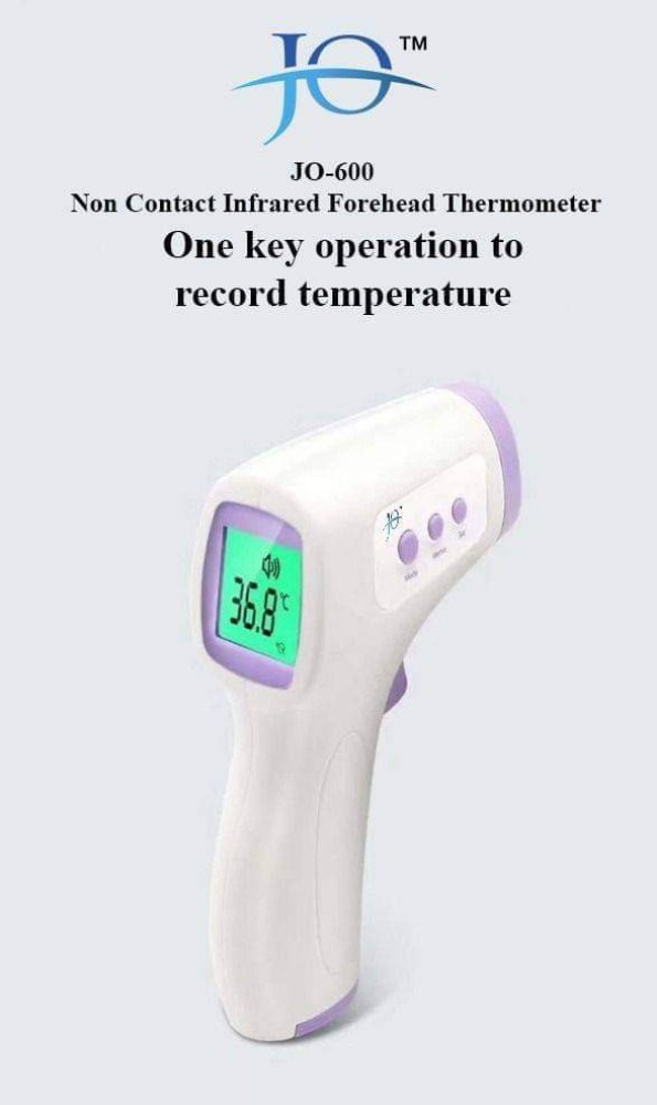 Jo 600 Infrared Non-Contact Forehead Thermometer. Measures temperature