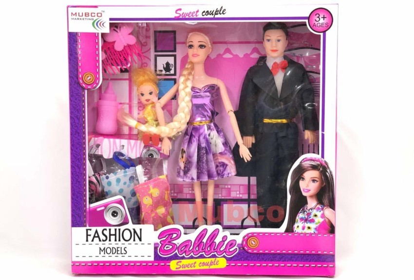 Premium Photo  Barbie and ken dolls in their pink house family