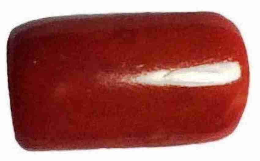 OM GYATRI 14.25 Ratti RED Coral Gemstone synthetic Moonga Stone
