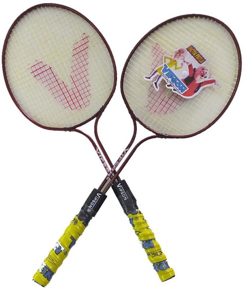 vipson BADMINTON RACKET FOR KIDS WITH FULL COVER BAG Maroon Strung Badminton Racquet