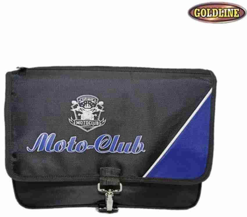 Goldline Stylish Moto Club Bike Bag Motorcycle Seat Pack Bag Side Bag 15L Storage Motorcycle Saddlebag Fully Lined Polyester Water Resistant Portable