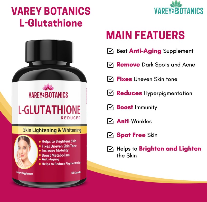 VAREY BOTANICS L Glutathione Skin Whitening and Lightening with