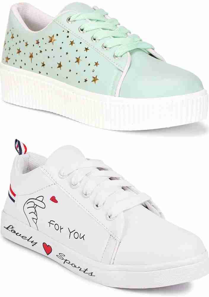 Devsheel 2 Combo Shoes for Girls Stylish Latest Fashion Casual