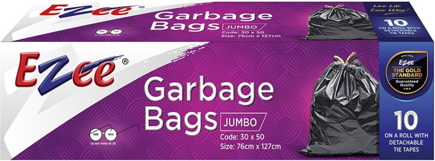 Ezee Garbage Bags/Dustbin Bags/Trash Bags - Medium - 19x21 inches 