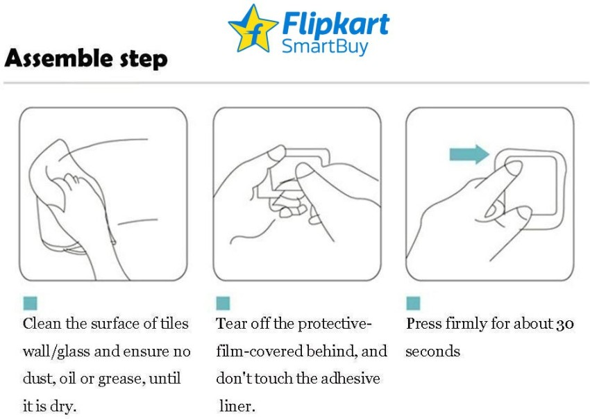 Flipkart SmartBuy Pack of 8- Self Adhesive Hooks Strong Sticker