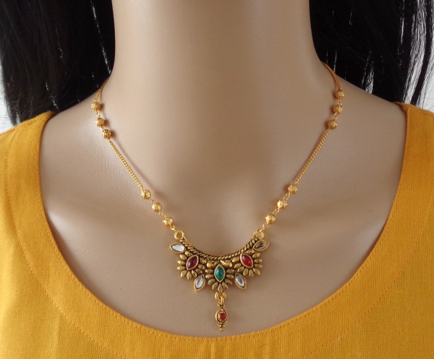 RAMDEV ART FASHION JEWELLERY Stylish and Trendy Gold Chain For