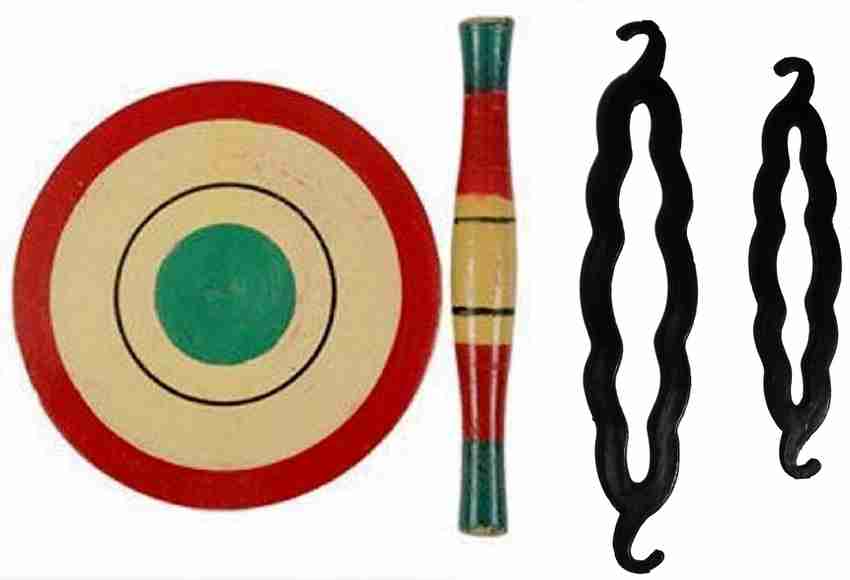shranjivi Multi Color Wooden Toy Chakla Belan Roti Maker for