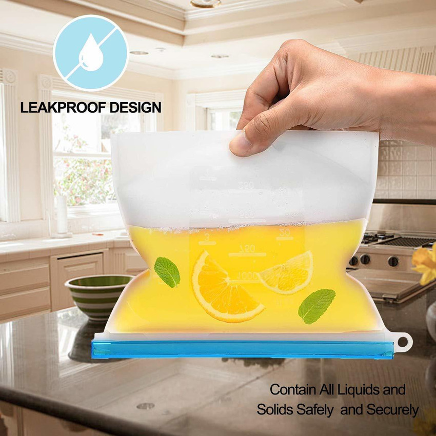 NEXT TO BUY Reusable Silicone Food Storage Bag 1000ml Each Pack