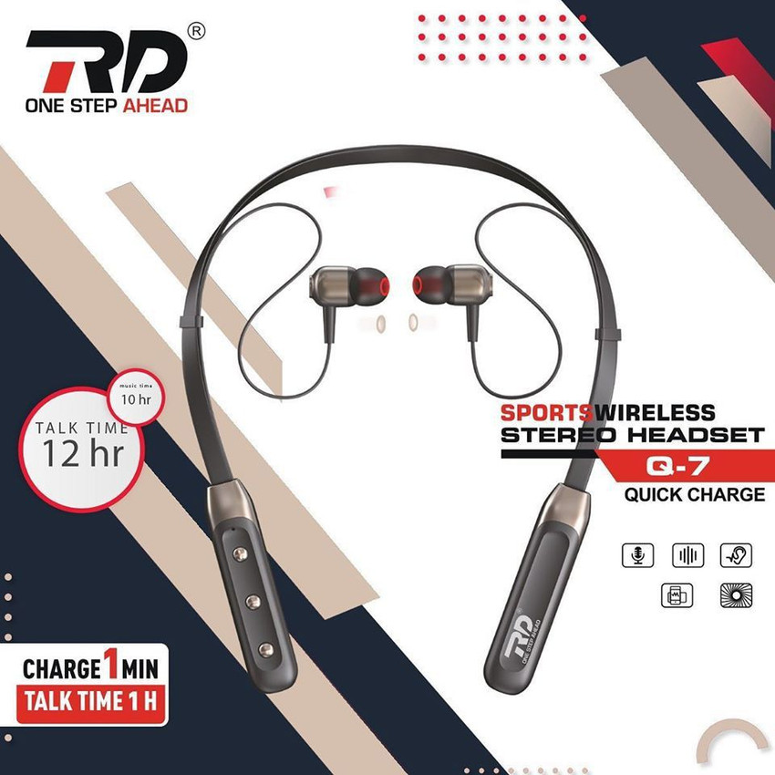 RD Q 7 Sports Wireless Stereo Headset Quick Charge Support Bluetooth Price in India Buy RD Q 7 Sports Wireless Stereo Headset Quick Charge Support Bluetooth Online RD Flipkart