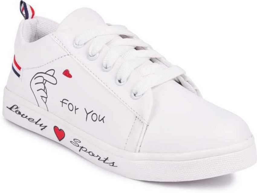 White shoes best sale for girls flipkart