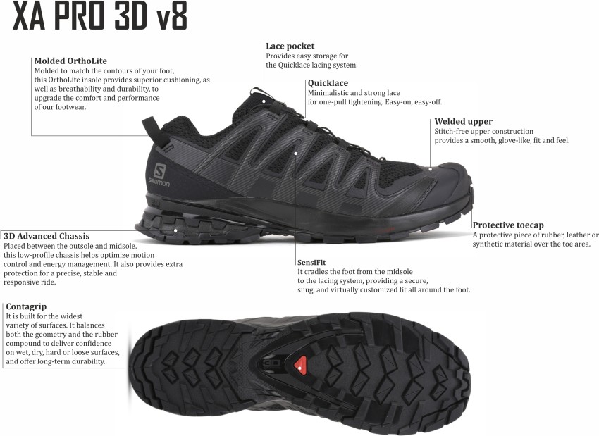 Salomon XA PRO 3D V8 GTX - Trail running shoes - black 