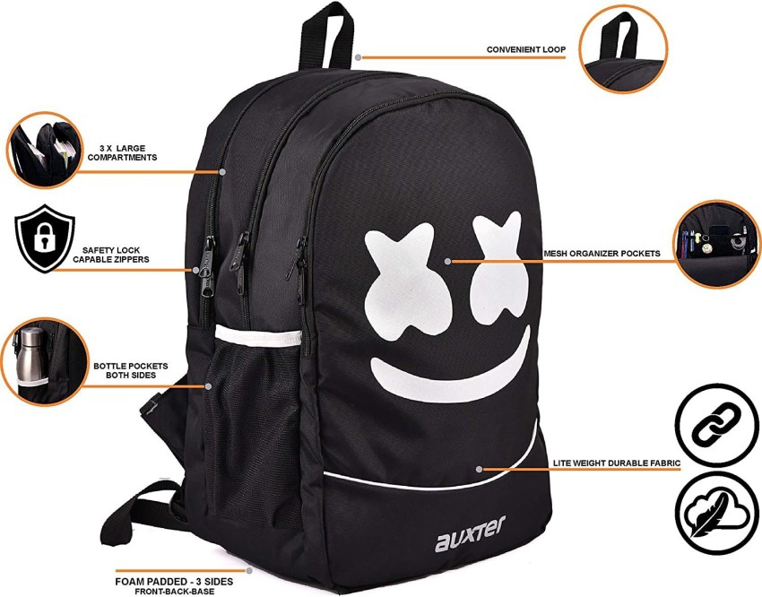DJ Marshmello Backpack w/ USB Charging & Headphone Port Students School Bag  | eBay
