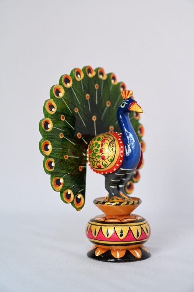 WOODDEN ARTS Wooden Colour Dancing Peacock Decorative Showpiece - 13 cm  Price in India - Buy WOODDEN ARTS Wooden Colour Dancing Peacock Decorative  Showpiece - 13 cm online at