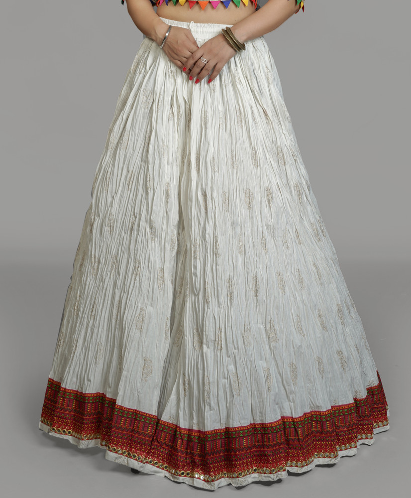 COTTON INDIA Printed Women Flared White Skirt Buy COTTON INDIA