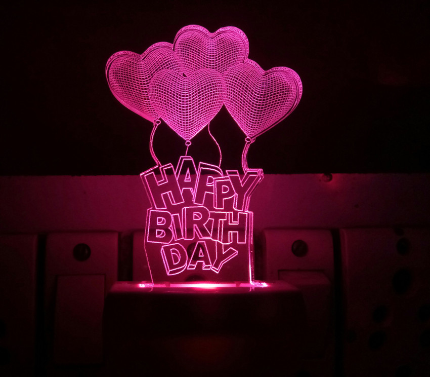Happy birthday discount light lamp
