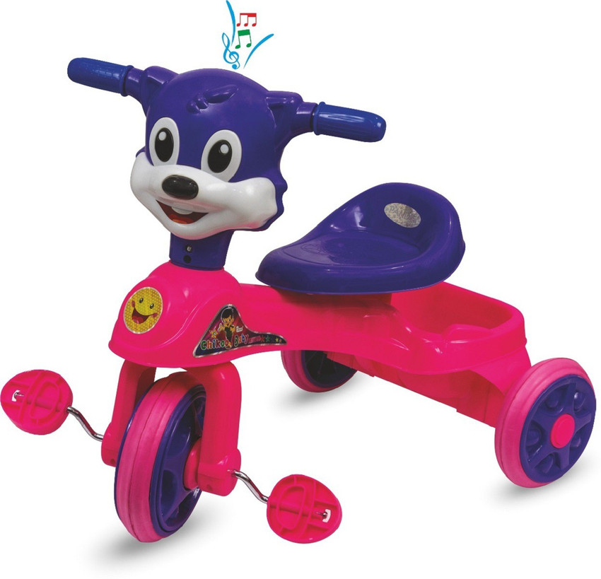 HK World Chikoo Panda Chikoo Baby Tricycle For Kids With Music and