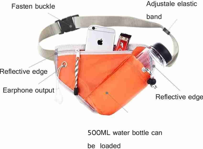 Fanny Pack Waist Bag with Water Bottle Holder for Hiking, Walking, Travel,  Biking (Grey)