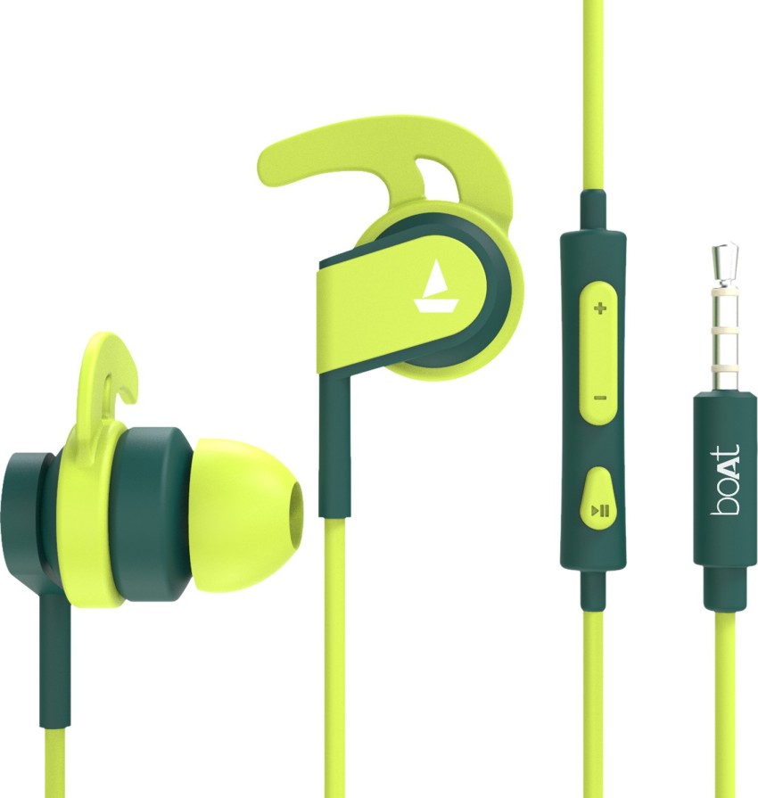 Boat 2024 green earphones