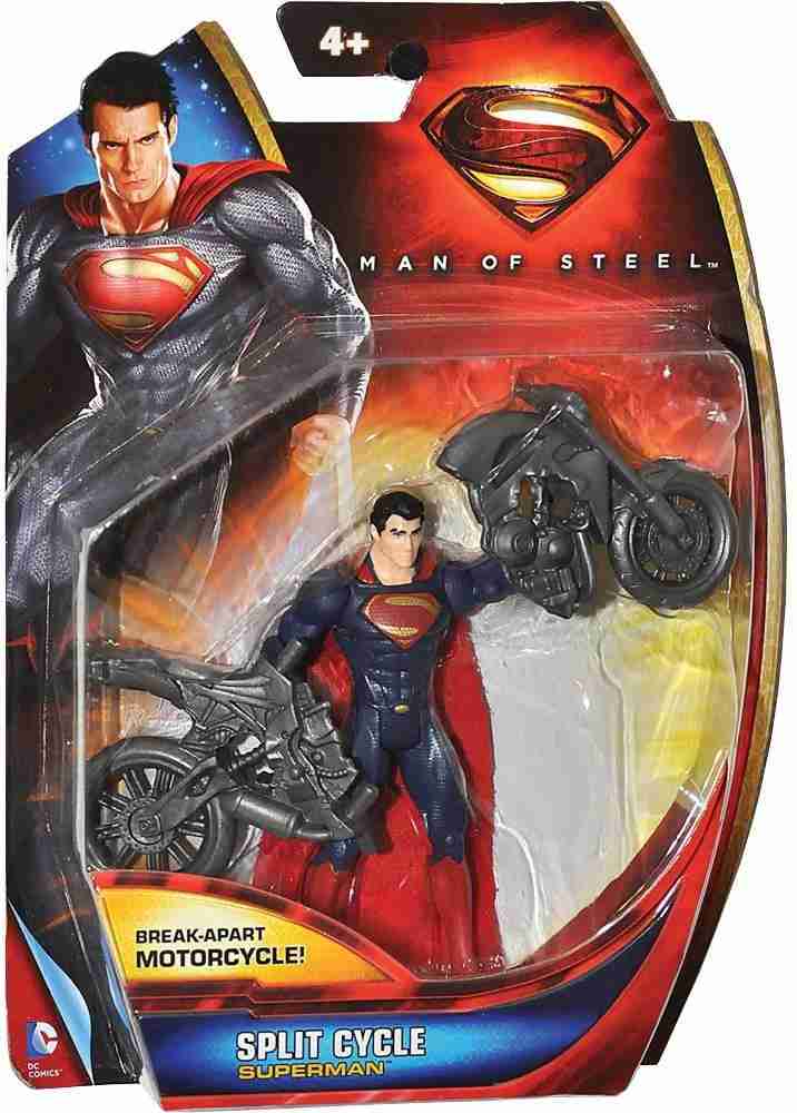 Review and photos of Man of Steel Split Cycle Superman action figure by  Mattel