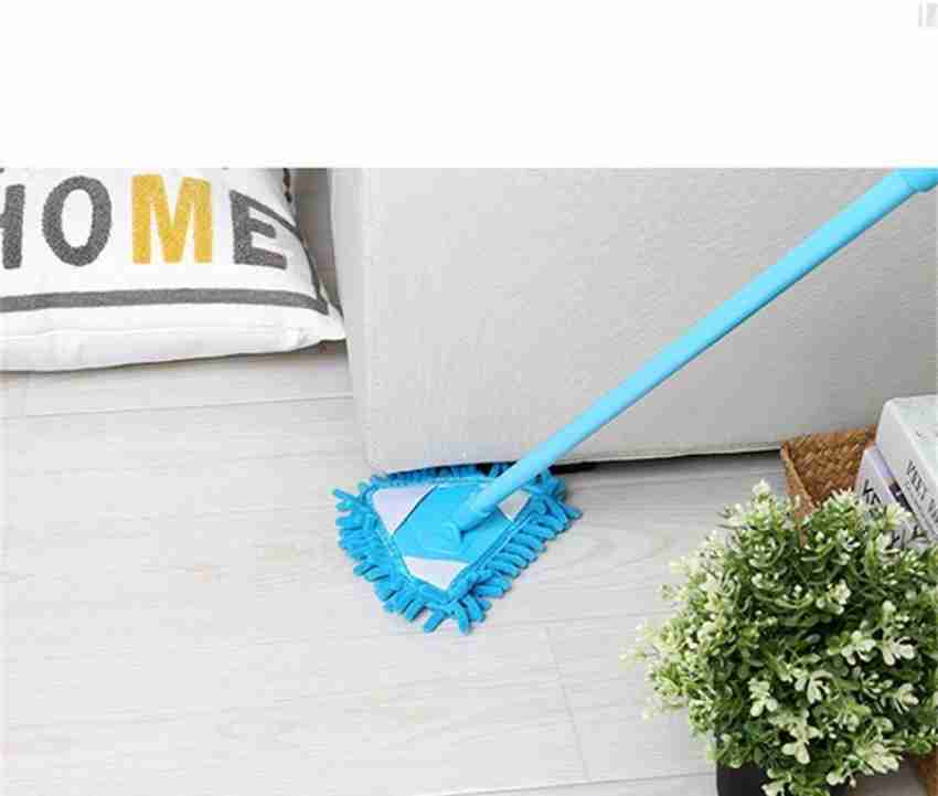 Telescopic Mini Microfiber Mop, Rotatable Triangle Lazy Cleaning