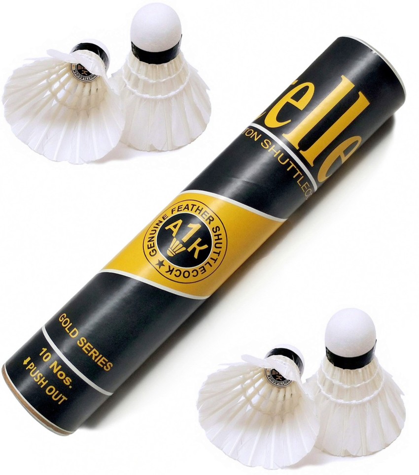 Steller Badminton Feather Shuttlecock Gold Series AK1 Feather Shuttle - White - Buy Steller Badminton Feather Shuttlecock Gold Series AK1 Feather Shuttle - White Online at Best Prices in India