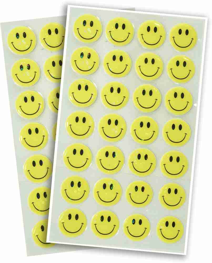Ovicart 3.81 cm Smiley Sticker sheet Self Adhesive Sticker Price in India -  Buy Ovicart 3.81 cm Smiley Sticker sheet Self Adhesive Sticker online at