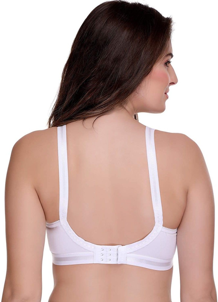 Buy SALONI Women's Cotton Full Coverage Bra Set (White, 34) - Pack