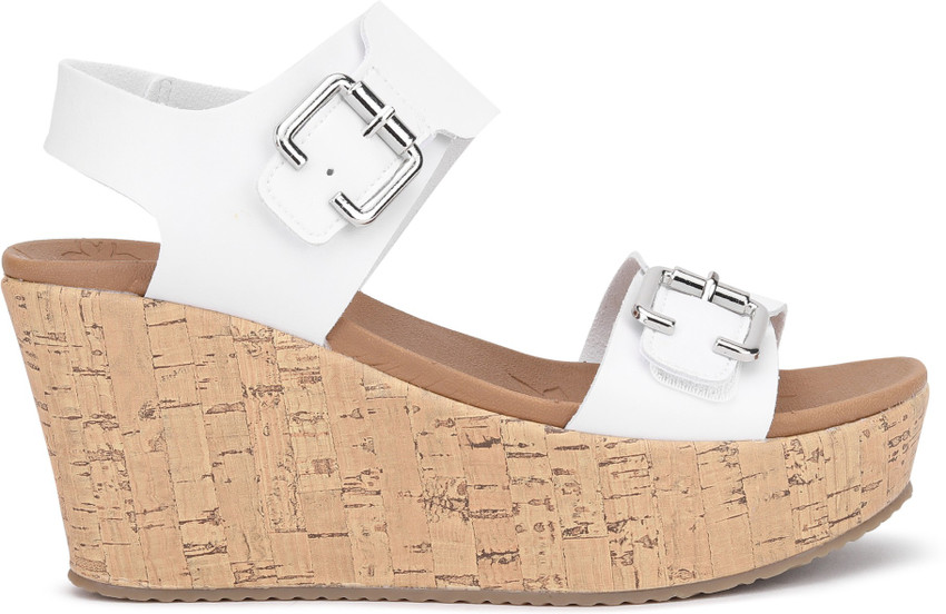 Skechers white wedges top