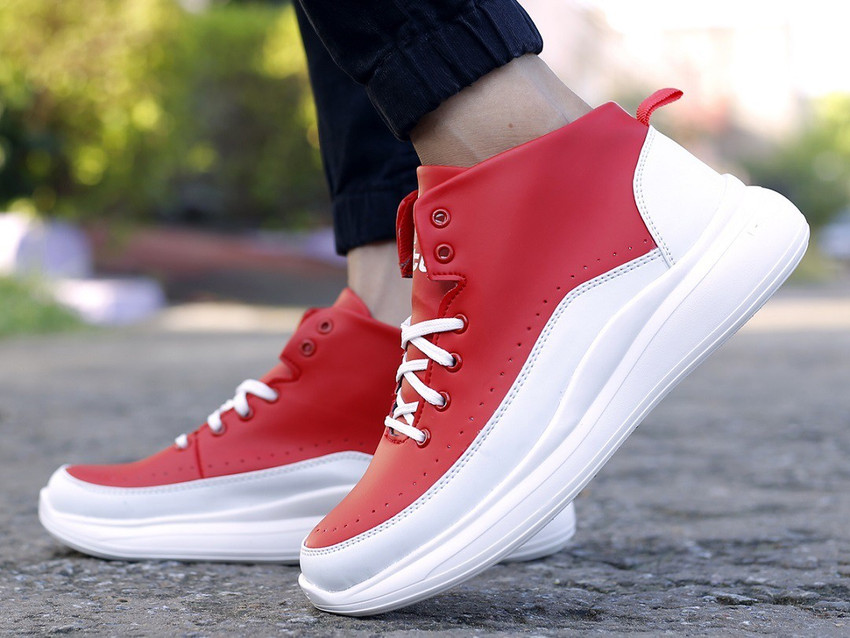 Lutton Men s Boots Casual White Red Boots for men and boys Sporty Boots Boots For Men Buy Lutton Men s Boots Casual White Red Boots for men and boys Sporty