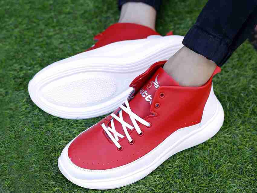 Lutton Men s Boots Casual White Red Boots for men and boys Sporty Boots Boots For Men Buy Lutton Men s Boots Casual White Red Boots for men and boys Sporty