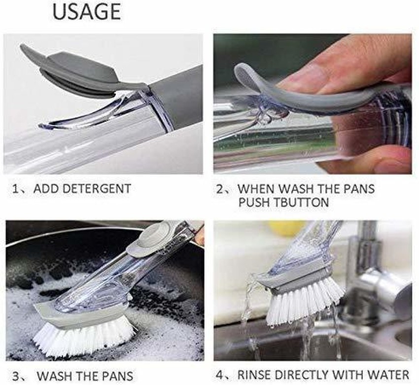 Kitchen Cleaning Brush Pot Dishwashing Tools Decontamination Dish Bowl Pot  Washing Brush Degradable Fiber Household Accessories