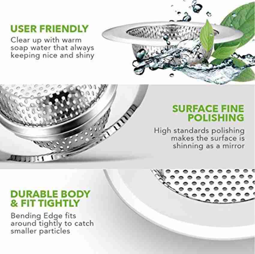 KitchenFest 2 Pcs Stainless Steel Sink Strainer Kitchen Drain Net