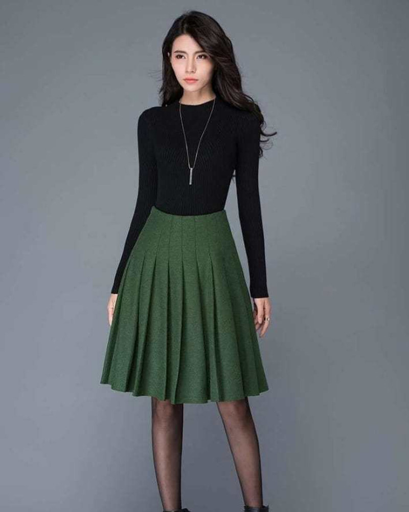 Buy DEEP-GREEN TOP & SKIRT TWO PIECE SET for Women Online in India