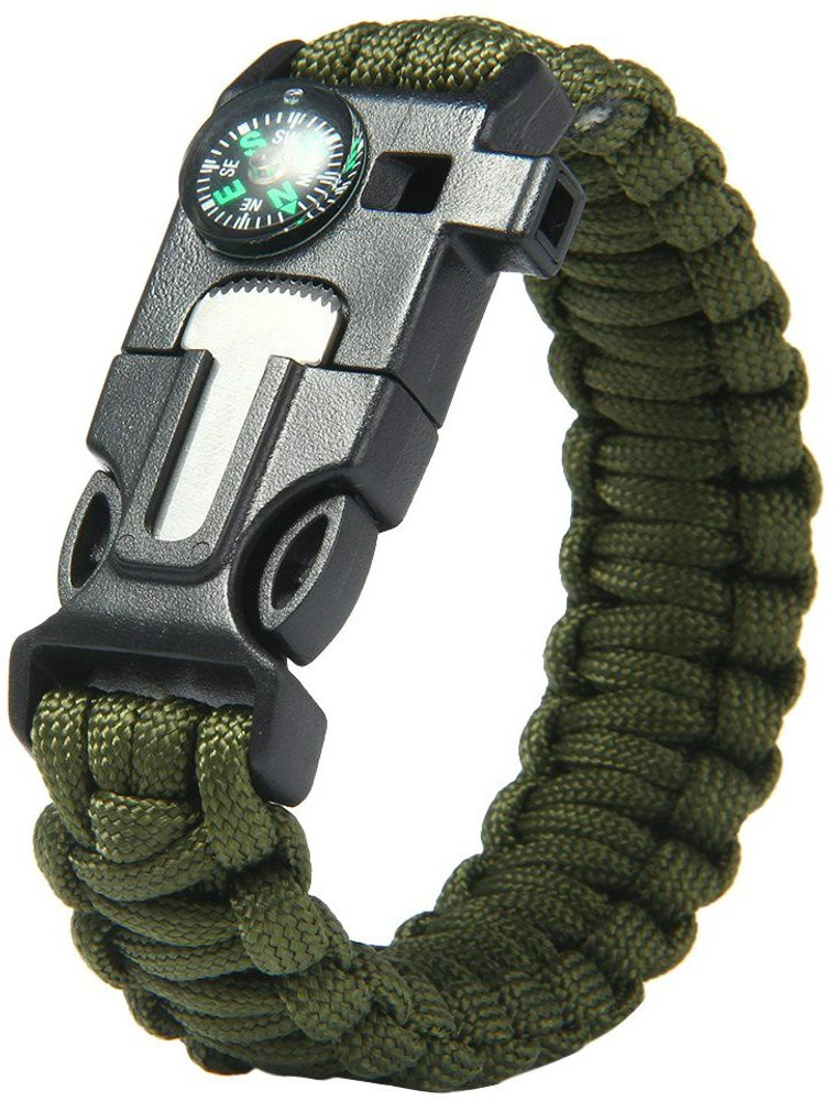 FITUP Survival Bracelet Wrist Strap Flint Fire Starter for