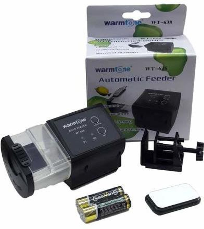 Warm Tone Aquarium Automatic Fish Feeder Digital Setting Turtle