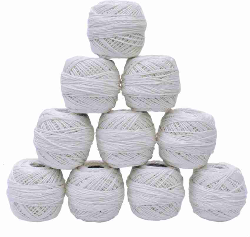 Embroiderymaterial Thick Crochet Cotton Off White Colour Thread