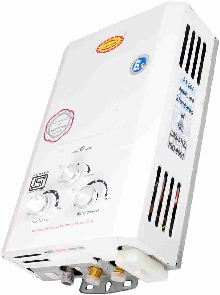 SURYA 6.5 L Gas Water Geyser (6L-Elite-2020, White) Price in India - Buy  SURYA 6.5 L Gas Water Geyser (6L-Elite-2020, White) online at Flipkart.com