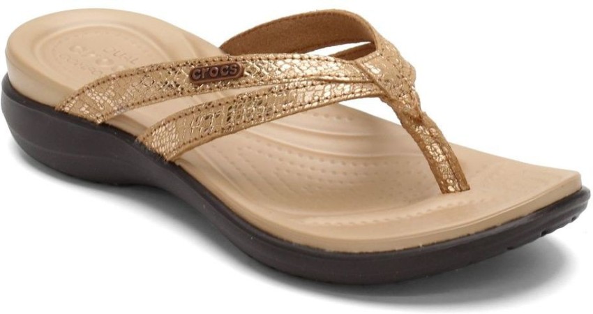 Crocs capri outlet strappy flip flops