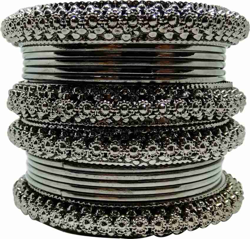 Black silver deals bangles