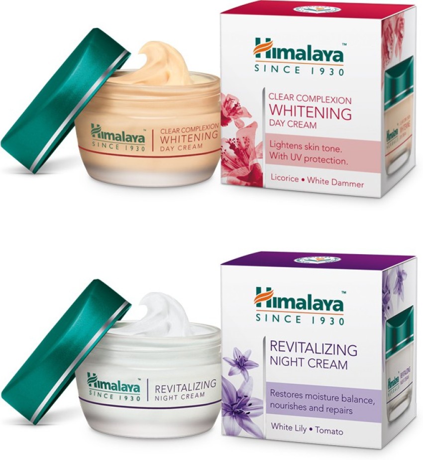 HIMALAYA Clear Complexion Whitening Day Cream 50g Revitalizing Night Cream 50g Combo pack