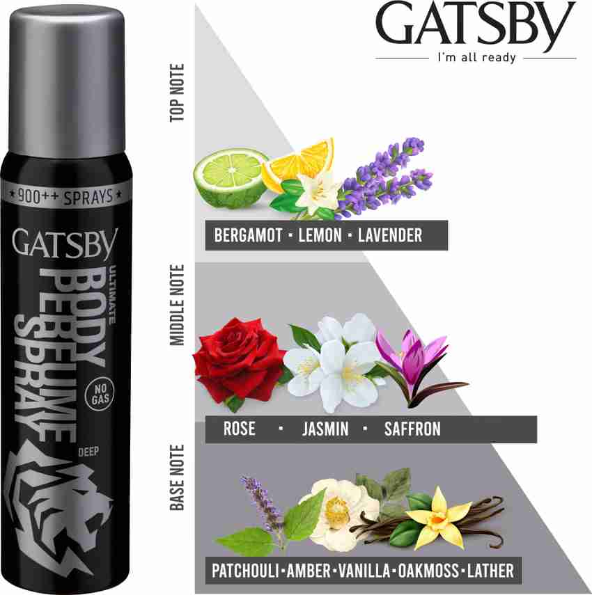 GATSBY Ultimate Body Perfume Spray Deep Deodorant Spray For Men