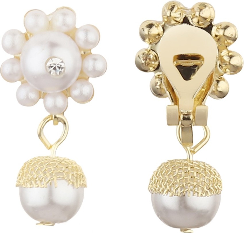S925 Silver Clip Earrings For Women Heart Cubic Zirconia Fashion Ear Clips  Earring  Dangle earrings wedding Fancy earrings Womens earrings