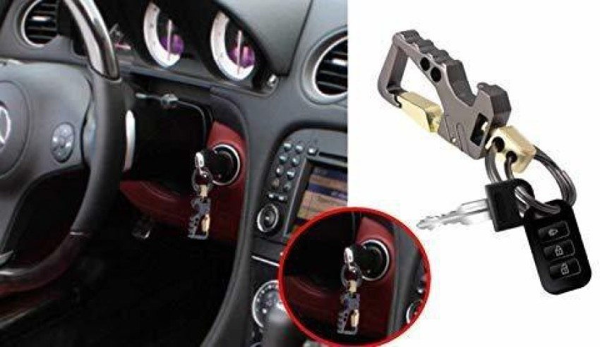 NAXIS Black Double Ring Hook Keychain for car & Bike Keyring Key Chain  Price in India - Buy NAXIS Black Double Ring Hook Keychain for car & Bike Keyring  Key Chain online