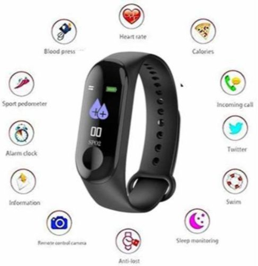 Reloj inteligente smartwatch sales m3 smartband ritmo cardiaco