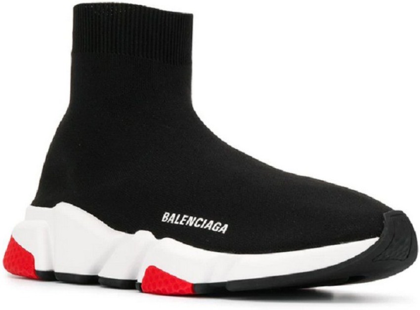 The Balenciaga Speed trainer black red sneakers Slip On Sneakers For Men - Buy The Balenciaga trainer black red sneakers Slip On Sneakers For Men Online at Best Price - Shop