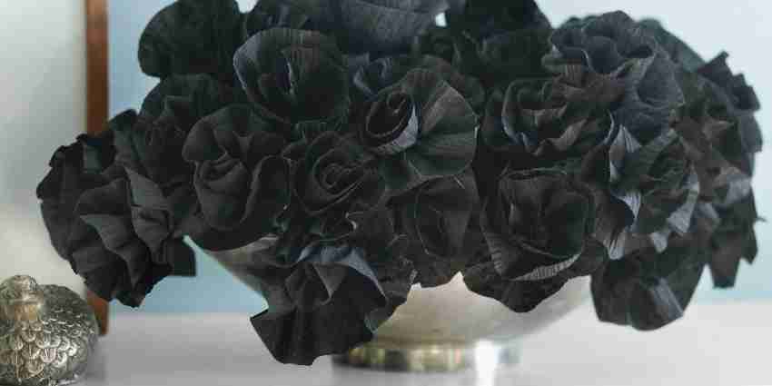 gofii Crafts dark green Crepe Paper For Craft flower making party