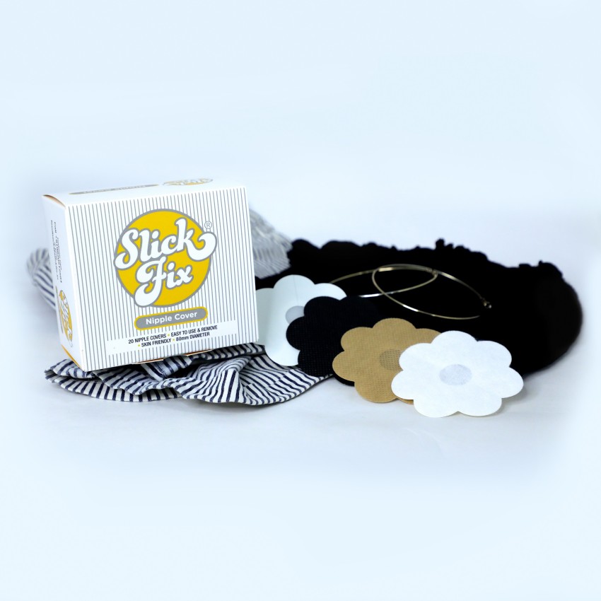 SLICKFIX Nipple Covers Cotton Peel and Stick Bra Petals Price in