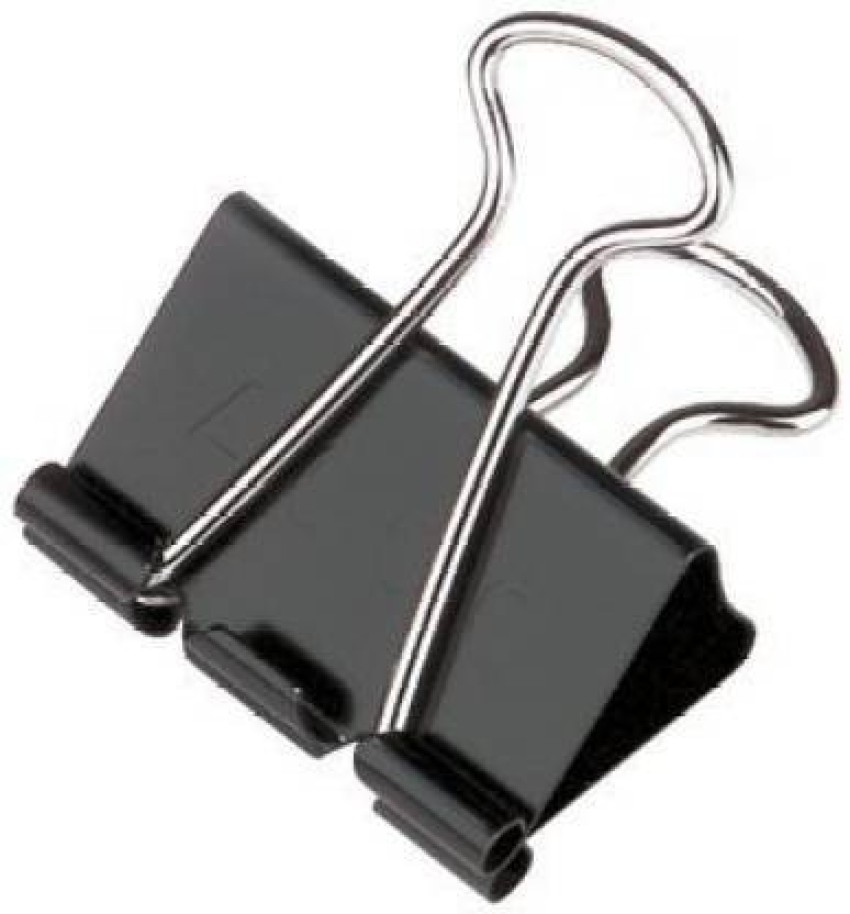 Bull Clips Oversized, 2-Pack Stainless Steel Jumbo Paper Clips (Black) 