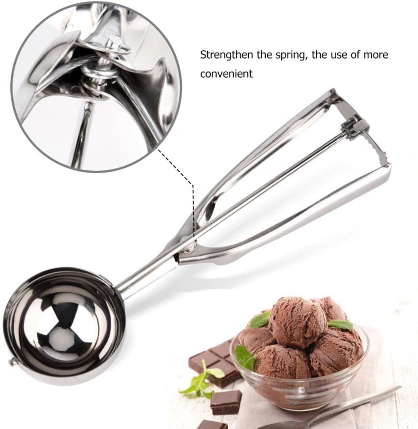 Scoop Stainless Steel Ice Cream Spoon Potato Mash Cookies Dough